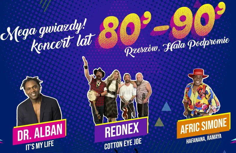 Dr. Alban, Rednex i Afric Simone - gwiazdy lat 80. i 90. we wrześniu w Rzeszowie